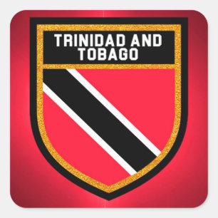 Adesivo Quadrado Bandeira De Trinidad E Tobago