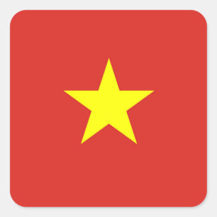 Adesivo Quadrado Bandeira de Vietnam