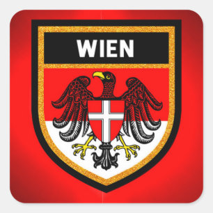 Adesivo Quadrado Bandeira de Wien