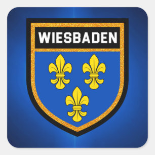 Adesivo Quadrado Bandeira de Wiesbaden