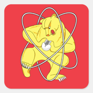 Adesivo Quadrado Bandeira de Zheleznogorsk