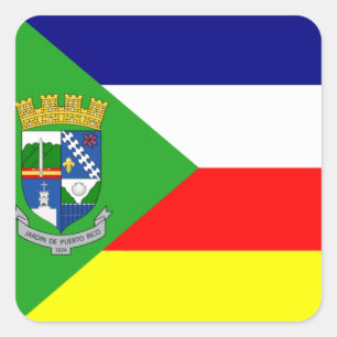 Adesivo Quadrado Bandeira do Aibonito, Porto Rico