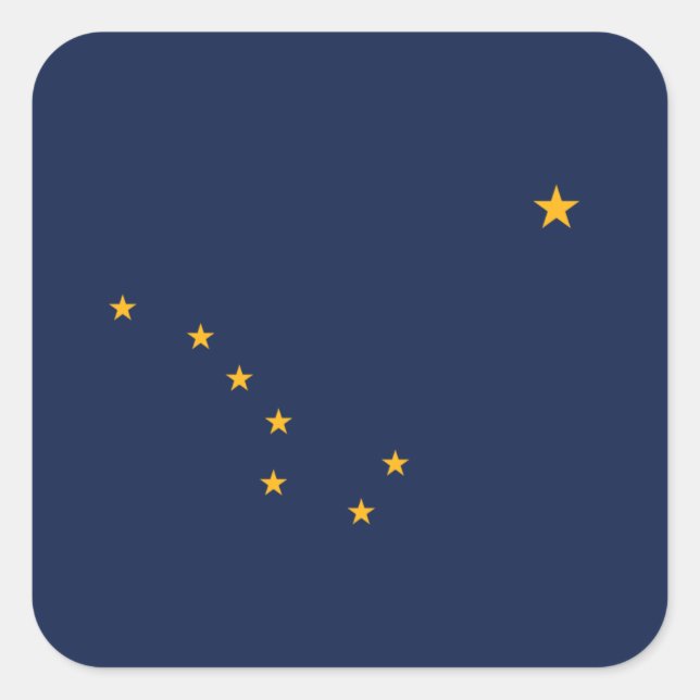 Adesivo Quadrado Bandeira do Alasca, Bandeira do Alasca (Frente)