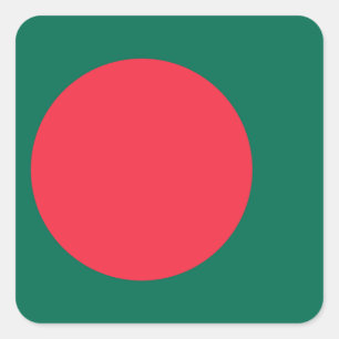 Adesivo Quadrado Bandeira do Bangladesh