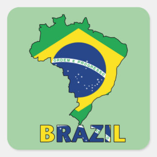 Adesivo Quadrado Bandeira do Brasil