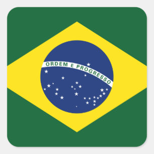 Adesivo Quadrado Bandeira do Brasil