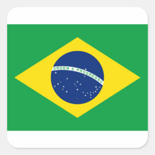 Adesivo Quadrado Bandeira do Brasil - Bandeira do Brasil