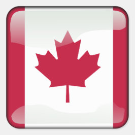 Adesivo Quadrado Bandeira do Canadá