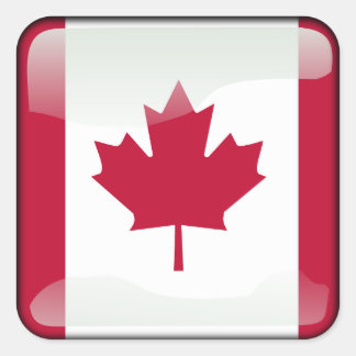 Adesivo Quadrado Bandeira do Canadá