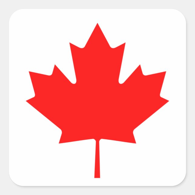 Adesivo Quadrado Bandeira do Canadá (Frente)