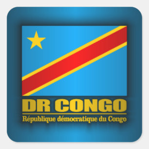 Adesivo Quadrado Bandeira do Congo