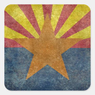Adesivo Quadrado Bandeira do estado da arizona