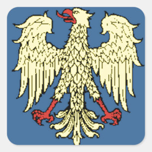 Adesivo Quadrado Bandeira do Friuli-Venezia Giulia (Italia)