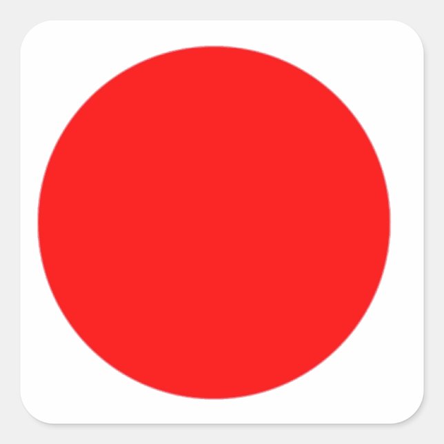 Adesivo Quadrado Bandeira do Japão (Frente)