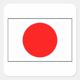 Adesivo Quadrado Bandeira do Japão