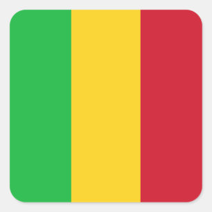 Adesivo Quadrado Bandeira do Mali