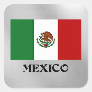 Adesivo Quadrado Bandeira do México