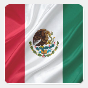 Adesivo Quadrado Bandeira do México