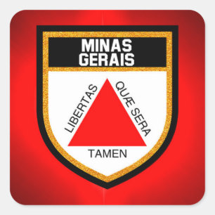 Adesivo Quadrado Bandeira do Minas Gerais