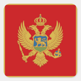 Adesivo Quadrado Bandeira do Montenegro