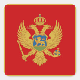 Adesivo Quadrado Bandeira do Montenegro