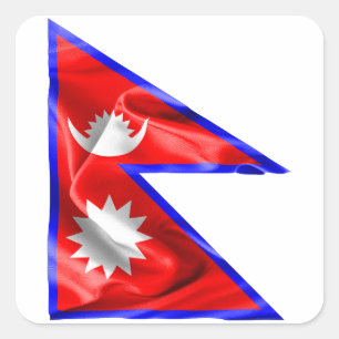 Adesivo Quadrado Bandeira do Nepal