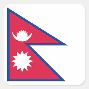Adesivo Quadrado Bandeira do Nepal