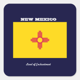 Adesivo Quadrado Bandeira do Novo México