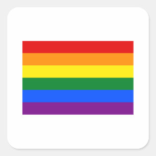 Adesivo Quadrado Bandeira do Orgulho Gay
