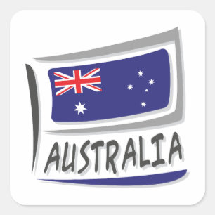 Adesivo Quadrado Bandeira do Orgulho X da Austrália