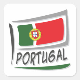 Adesivo Quadrado Bandeira do Orgulho X de Portugal