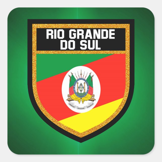 Adesivo Quadrado Bandeira do Rio Grande do Sul (Frente)