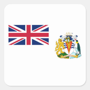 Adesivo Quadrado Bandeira do Território Antártico Britânico