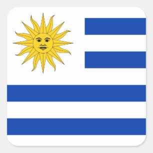 Adesivo Quadrado Bandeira do Uruguai (Uruguai)