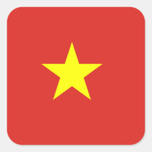 Adesivo Quadrado bandeira do Vietname