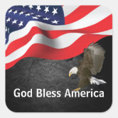 Adesivo Quadrado Bandeira americana