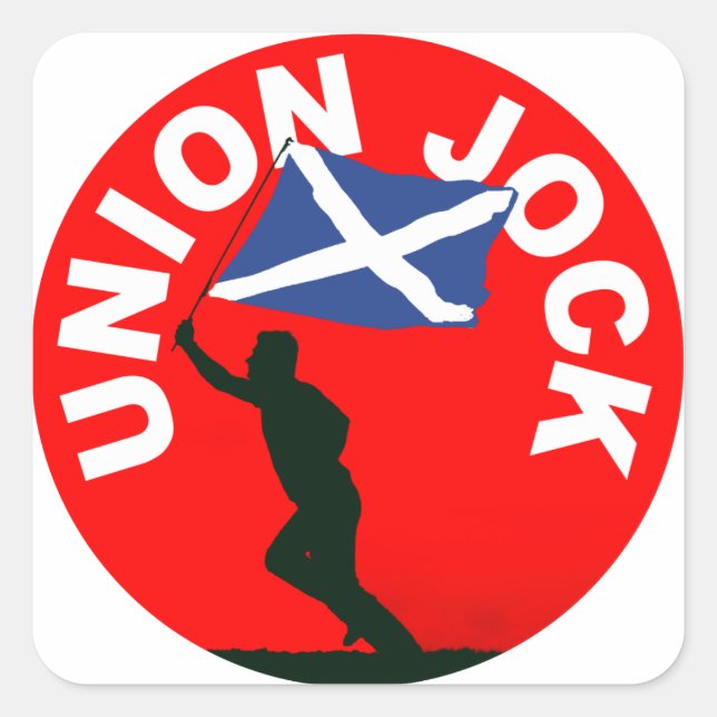 Adesivo Quadrado Bandeira escocesa, "Union Jock" (Frente)
