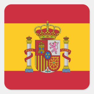 Adesivo Quadrado Bandeira espanhola