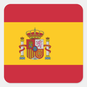 Adesivo Quadrado Bandeira espanhola