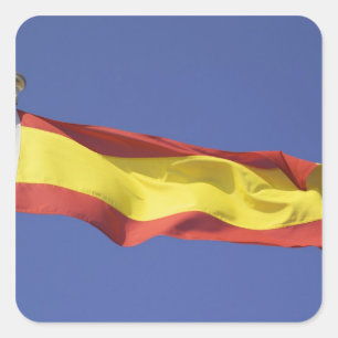 Adesivo Quadrado Bandeira Espanhola RF)