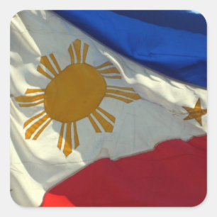 Adesivo Quadrado bandeira filipina