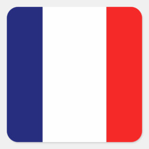 Adesivo Quadrado Bandeira francesa