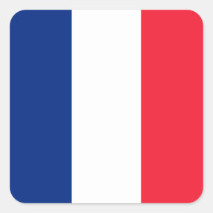 Adesivo Quadrado Bandeira francesa