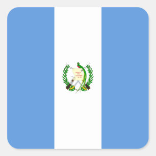 Adesivo Quadrado Bandeira guatemalteca