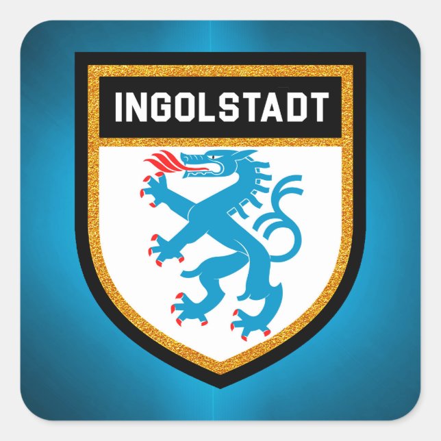 Adesivo Quadrado Bandeira Ingolstadt (Frente)