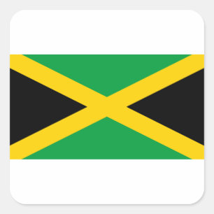 Adesivo Quadrado Bandeira jamaicana