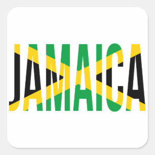 Adesivo Quadrado Bandeira jamaicana do orgulho de Jamaica