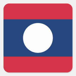 Adesivo Quadrado Bandeira Laos