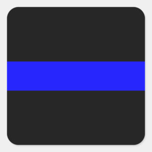 Adesivo Quadrado Bandeira Memorial dos Policiais da Linha Azul-Thin
