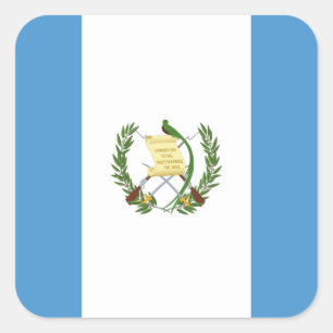 Adesivo Quadrado Bandeira nacional do mundo de Guatemala